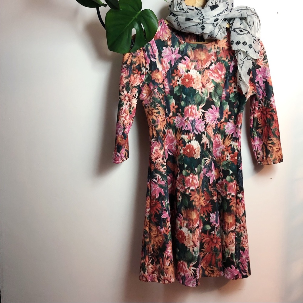 Zara floral long sleeve mini.